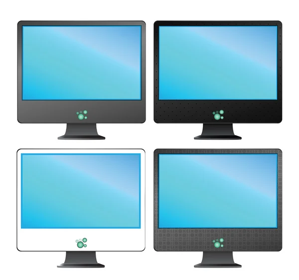 Four monitors vector — Stock Vector
