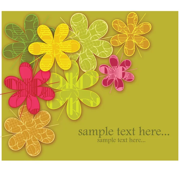 Spring flowers with text — Stock Vector
