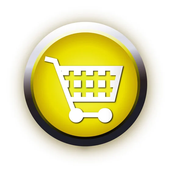 Bouton panier. Internet Shoppi — Image vectorielle