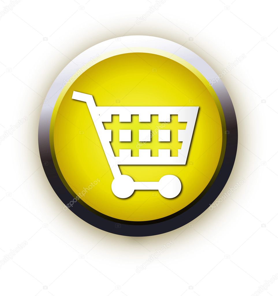 Shopping basket button. Internet Shoppi