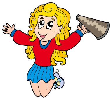 Cartoon cheerleader clipart