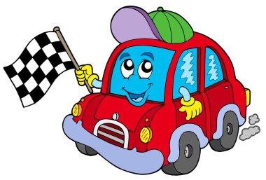 Car race starter clipart