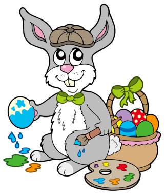 Easter bunny artist clipart