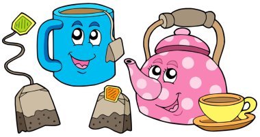 Tea collection clipart