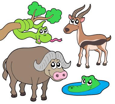 African animals collection 2 clipart