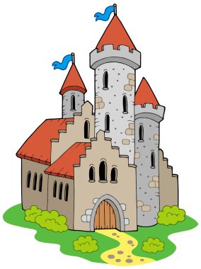 Ancient medieval castle clipart