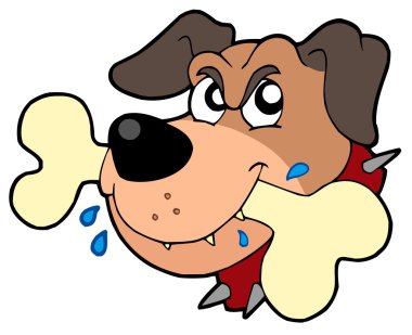 Angry dog face clipart