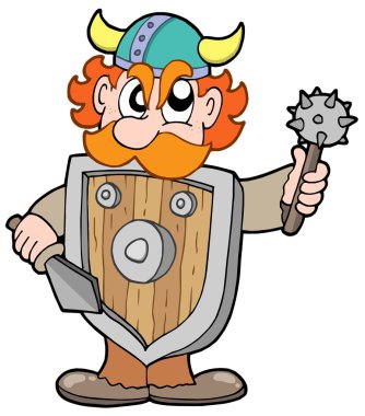 Angry viking warrior clipart