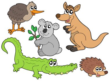 Australian animals collection clipart