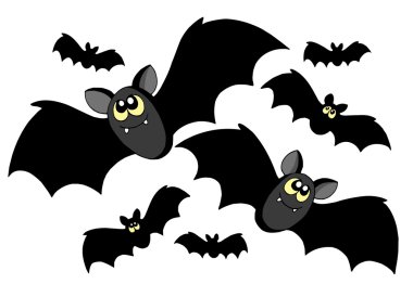 Bats silhouettes clipart