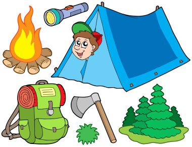 Camping collection clipart