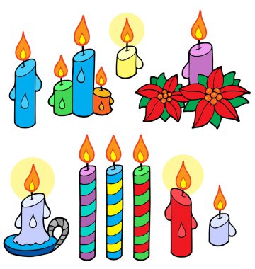 Candles collection clipart