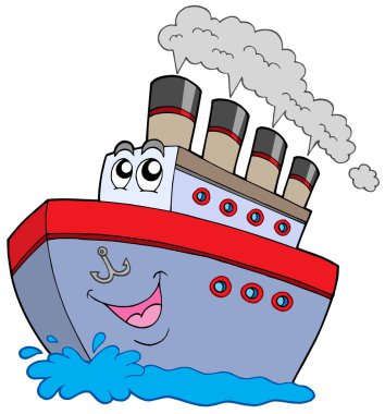 Cartoon boat clipart