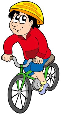 Cartoon cyclist clipart