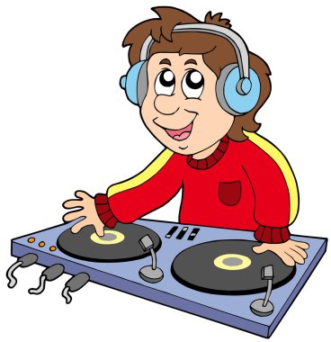 Cartoon DJ boy clipart