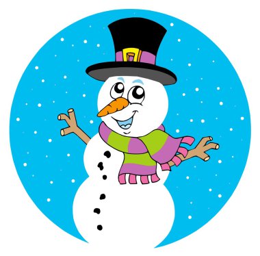 Cartoon snowman clipart