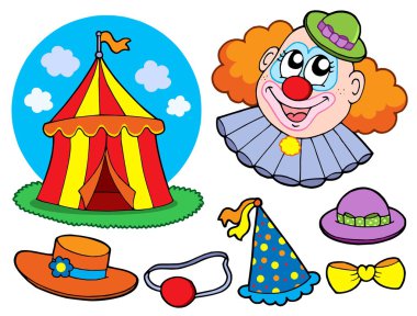 Circus clown collection clipart