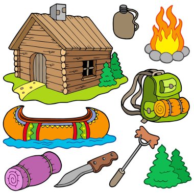 Collection of outdoor objects clipart