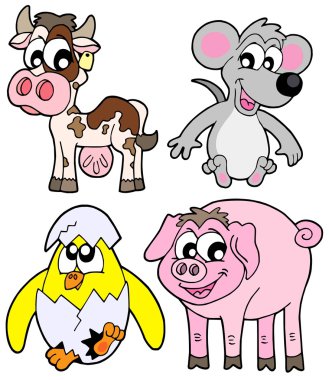Country animals collection 1b clipart