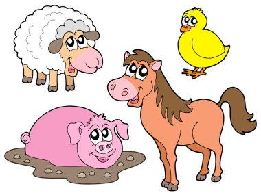 Country animals collection clipart