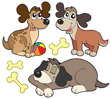 Cute dogs collection clipart