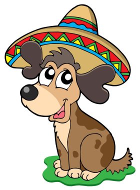 Cute Mexican dog clipart