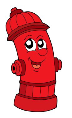 Cute red fire hydrant clipart