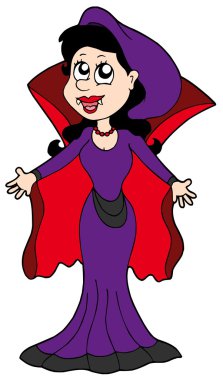 Cute vampire woman clipart