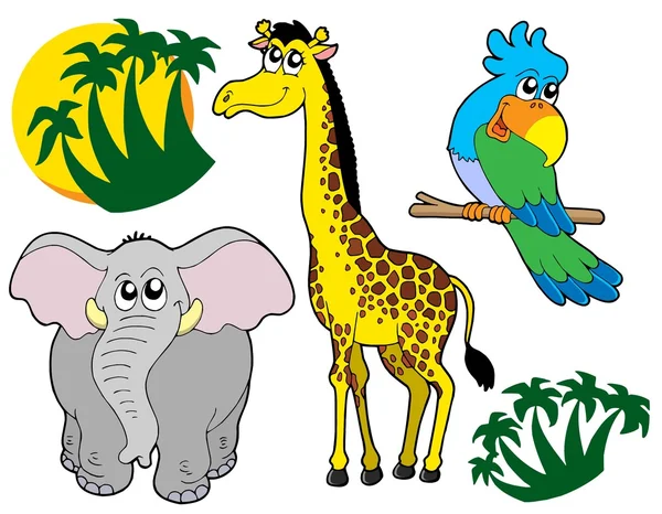 非洲的动物集合 3 — 图库矢量图片