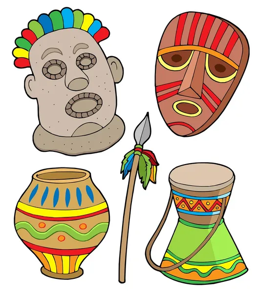 Коллекция африканских племен — стоковый вектор