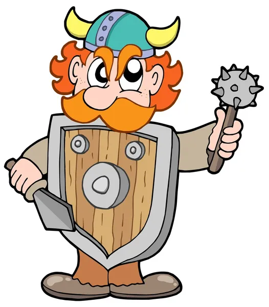Angry viking warrior — Stock Vector