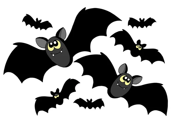 Siluetas murciélagos — Vector de stock