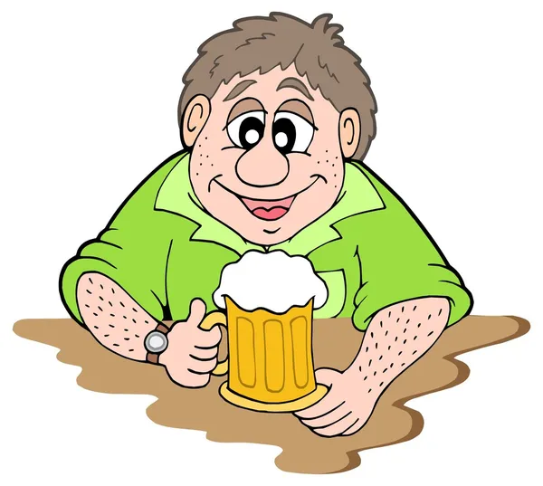 Bebedor de cerveja — Vetor de Stock
