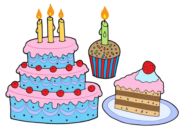 Collection gâteau — Image vectorielle
