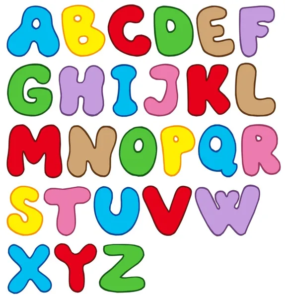Cartoon alphabet — Stock Vector