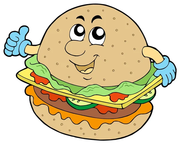 Tecknade hamburger — Stock vektor