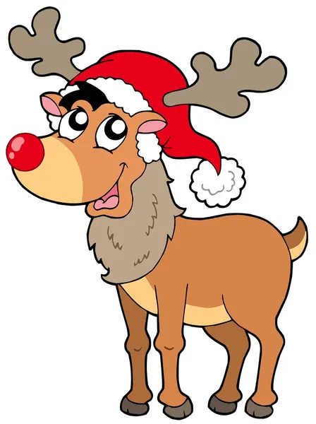 Dibujos animados Navidad renos — Vector de stock
