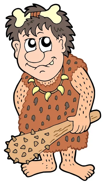 Dibujos animados hombre prehistórico — Vector de stock