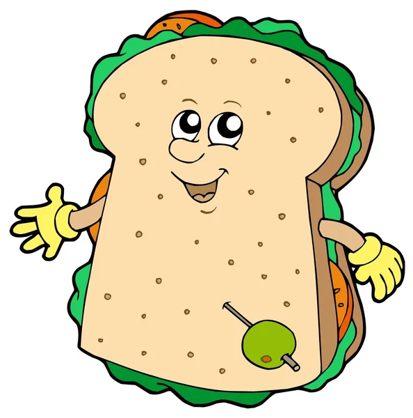 Cartoon sandwich — Stockvector