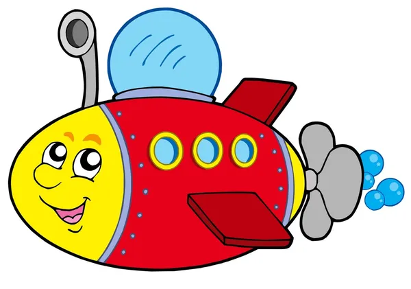 Zeichentrick-U-Boot — Stockvektor