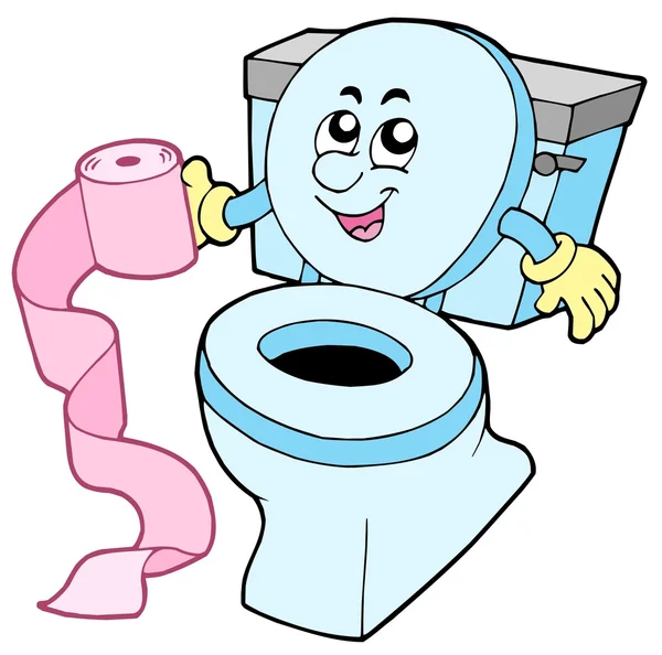 Karikatür tuvalet — Stok Vektör