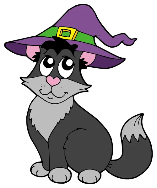 Кішка з капелюхом — стоковий вектор