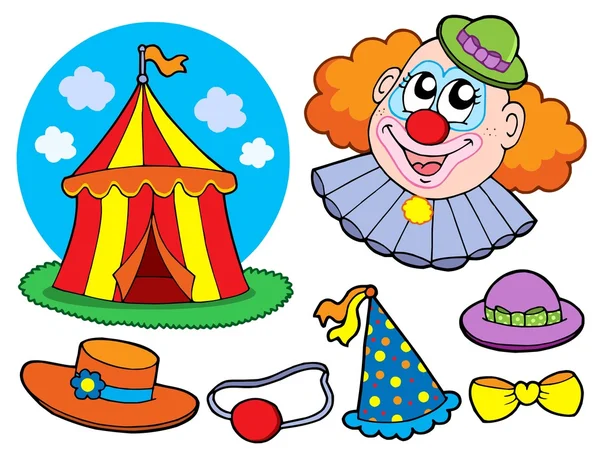 Cirkus clown samling — Stock vektor