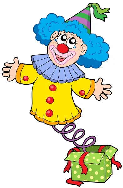 Clown de la boîte — Image vectorielle