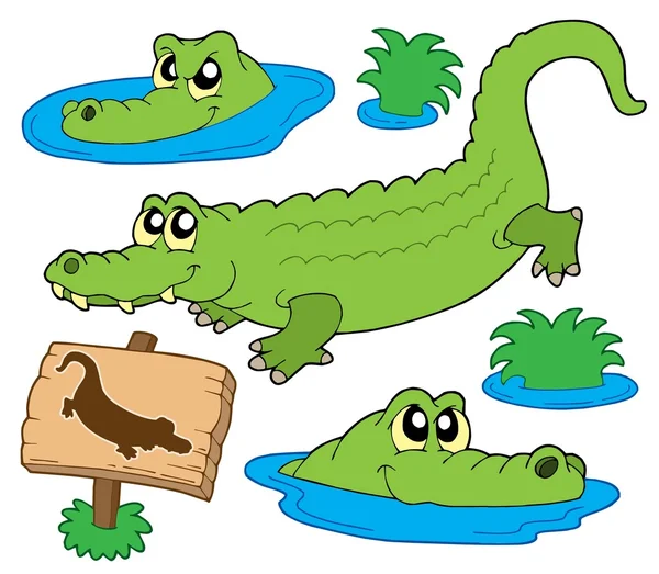 Krokodil collectie — Stockvector
