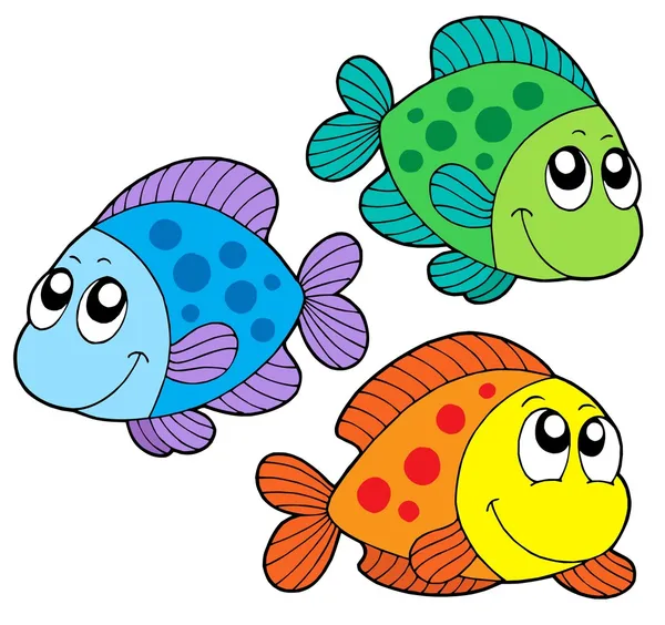 Roztomilý barevný ryby — Stockový vektor