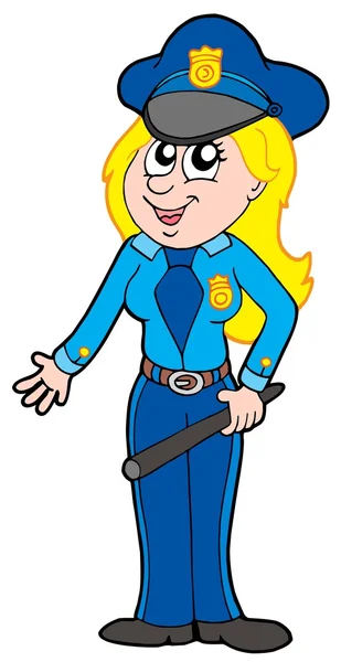 Cute policewoman — Stock Vector