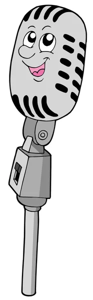 Microphone rétro mignon — Image vectorielle
