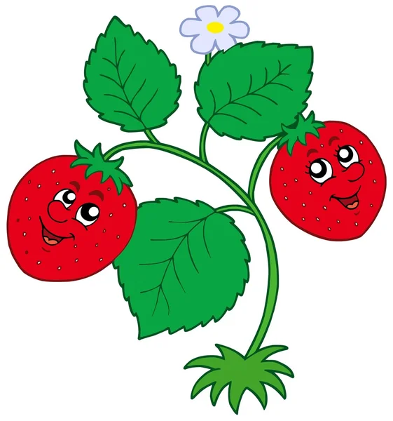 Niedliche Erdbeere — Stockvektor