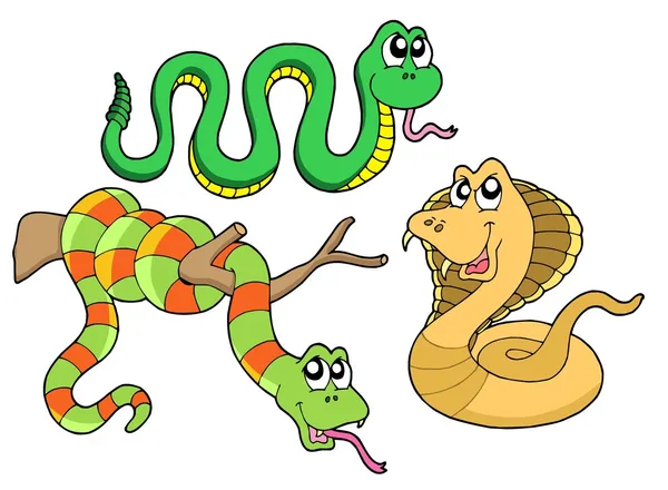 Cute collection de serpents — Image vectorielle